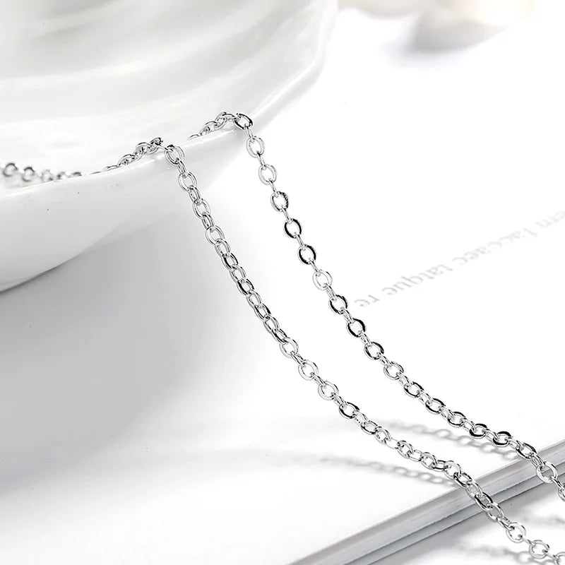 Neue 2-Karat-Halskette aus 925er-Sterlingsilber mit Anhänger, feiner Schmuck für Damen, Hochzeit, funkelnde, klassische Party-Mode