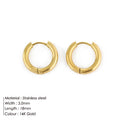 EManco Minimalistische Edelstahl Runde Ohrringe für Frauen Trendige Geometrische Tropfen-Statement-Ohrringe Party Mode-Schmuck Geschenk