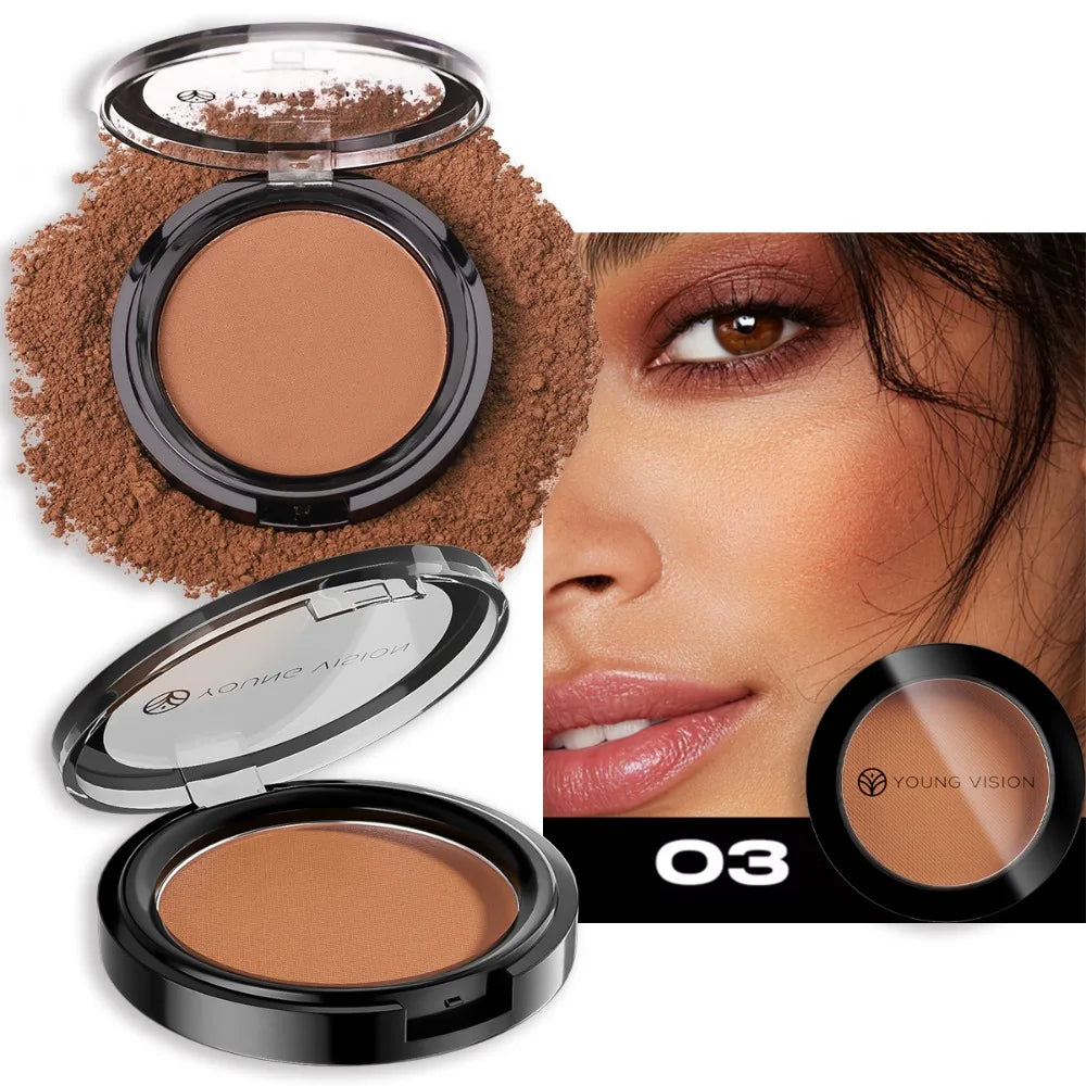 Seidig-Matter Bronzer, Make-up-Fixierpuder, Langanhaltender Konturierungs-Concealer, Dunkle Konturierung, 3D-Nasen- und Lidschatten-Palette