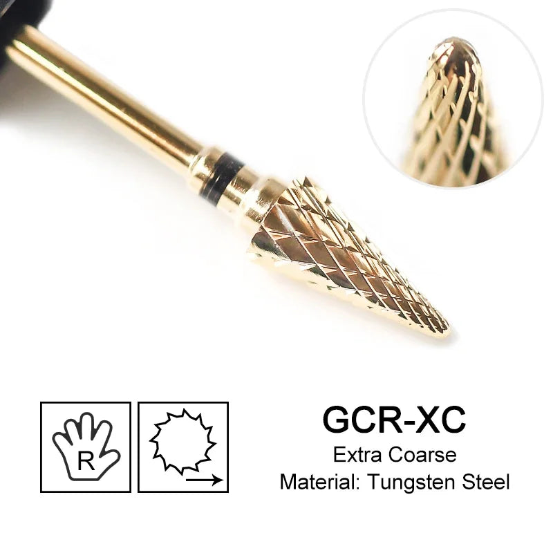 Nagel Bohrer Bits Hartmetall Große Kegel Elektrische Fräser Gel Polish Remover Schleifen Werkzeuge DIY Zubehör Liefert