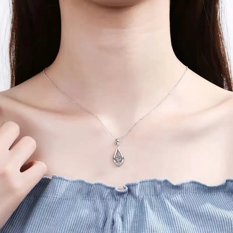 Halskette aus 925er-Sterlingsilber mit Zircom für Damen, 18 Karat vergoldet, Schmuckanhänger, Geburtstagsgeschenk, Schmuck, Geschenk, Neu, N52140