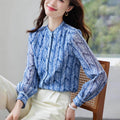 Neue elegante Damenblusen, Chiffon-Hemden, Blusas Mujer, Langarmhemden, lässige Oberteile