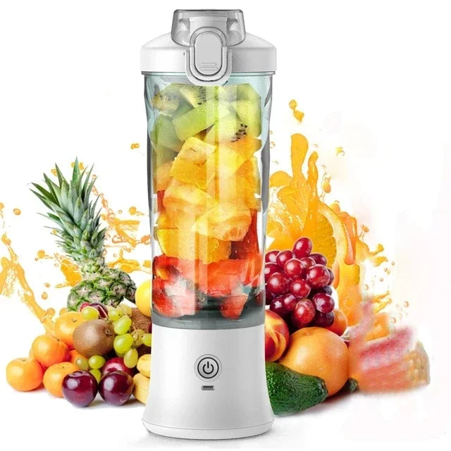 600 ml tragbarer Mini-Mixer, wiederaufladbarer kleiner Smoothie-Mixer über USB, Reise-Mixer mit großer Kapazität, tragbare Smoothies, Mischung aus Eis