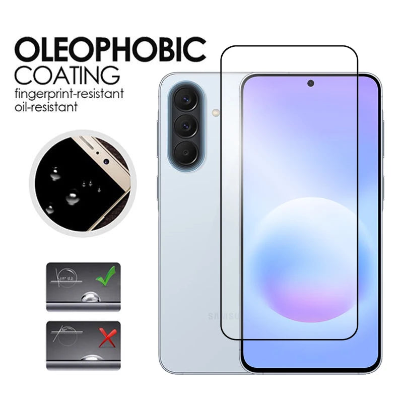 6in1 Schutzglas für Samsung Galaxy A57, für Samsung A07 A17 A37 A57, gehärtetes Glas, 2.5D Vollschutz-Displayschutzfolie für A57, Linsenschutzfolie