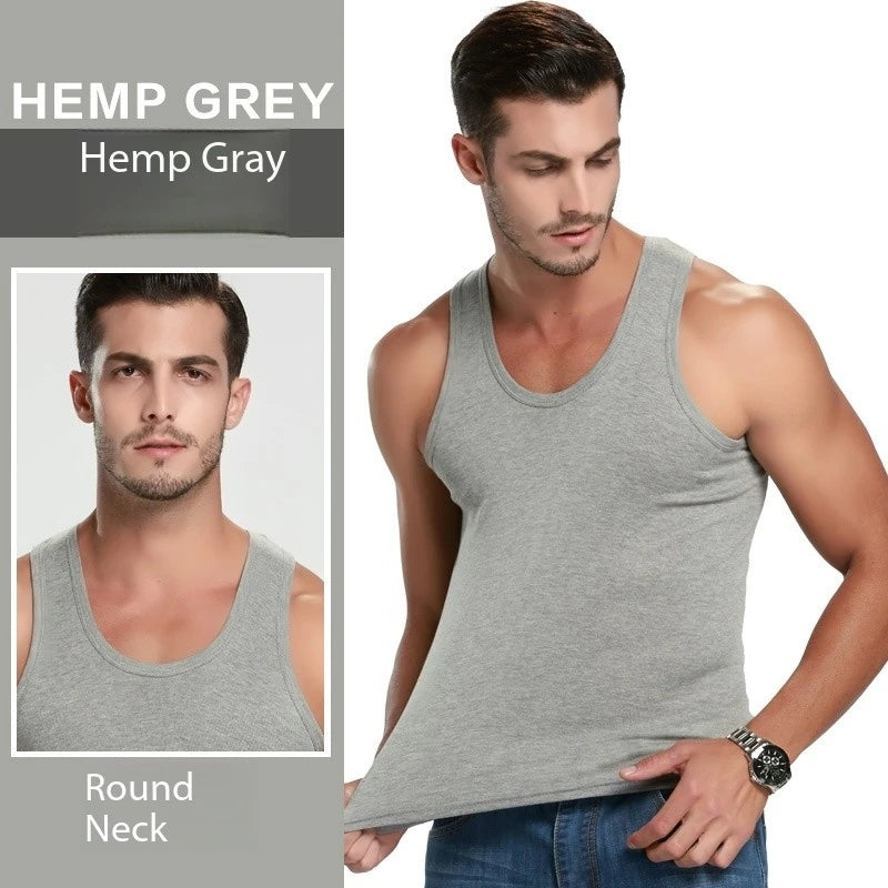 1 Packung Vier-Jahreszeiten-Herren-Baumwoll-Joker-Weste, schlicht geschnittenes Sport-Fitness-T-Shirt für Teenager, lässiges ärmelloses Hemd für mittleres Alter