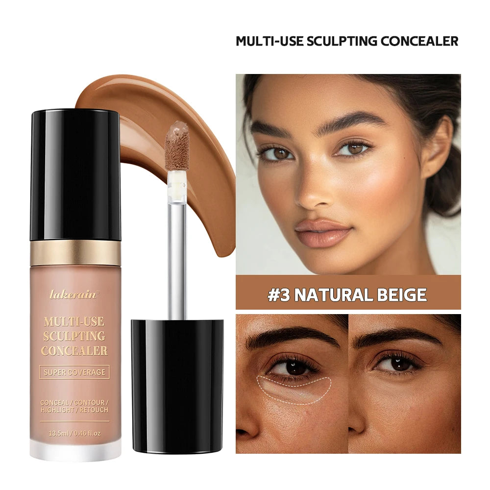 Super Concealer für Gesichtsbedeckung, 5 Farben, Highlight-Kontur-Retouch, vielseitig einsetzbar, super deckend, feuchtigkeitsspendend, kostenlose Ölformel-Make-up