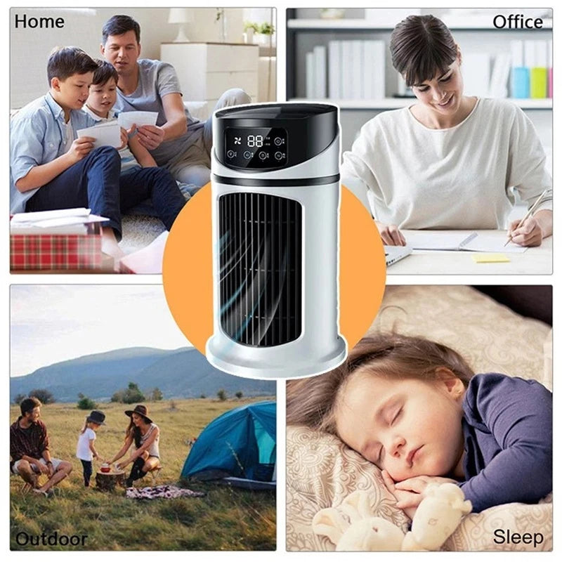 Tragbare Klimaanlage, USB-Mini-Klimaanlage, Luftkühler, Ventilator, Wasserkühlung, Klimaanlage, Luftkühler für Zuhause und Büro