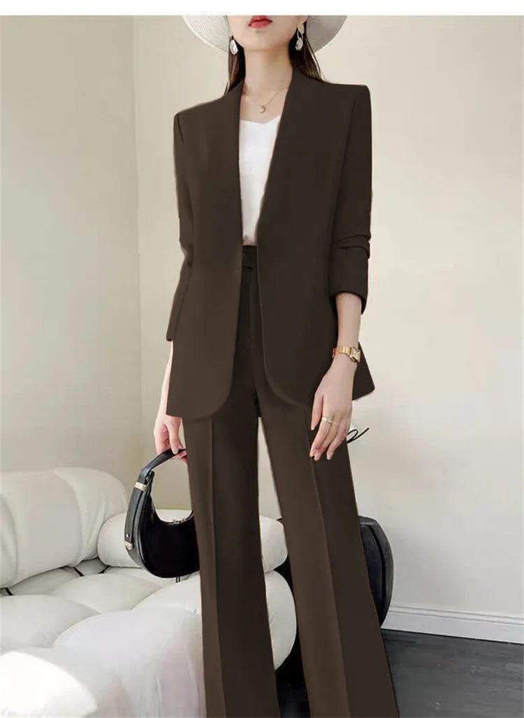 Neu im Trend: 2-teilige Damen-Outfits für Frühling und Herbst – Koreanische Hosen-Sets, elegante Pendler-Anzüge mit Mantel, 2-teilige Damen-Sets