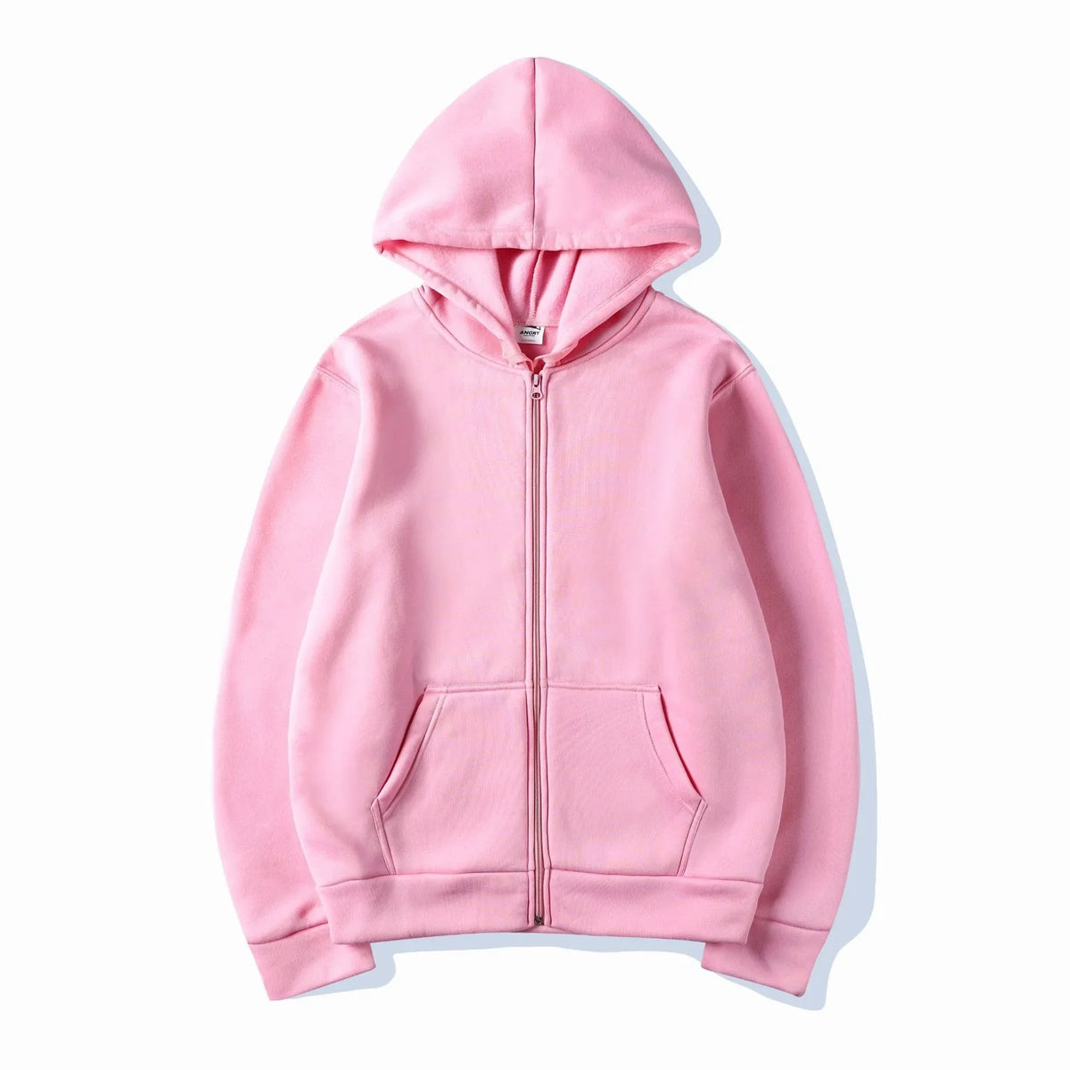 Einfarbige Damen-Kapuzenpullover mit Reißverschluss, Herbst, lässige Sportbekleidung, trendiger, bequemer, langärmeliger All-Match-Taschen-Kapuzenpullover