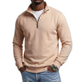 Outdoor Herren Reißverschluss-Sweatshirts Frühling Viertel-Zip Pullover Halb-Reißverschluss Kapuzenpullover für Männer Gym Herbst Einfarbiger Herren-Sweatshirt-Mantel