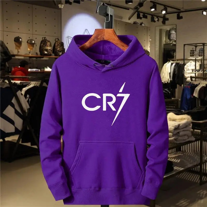 2026 Herren- und Damen-Freizeit-Sport-Hoodie mit CR7-Aufdruck, locker geschnitten, modisch, langärmelig, Fleece-Pullover