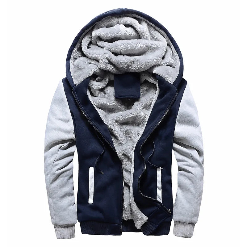 2021 neue Männer Hoodies Winter Dicke Warme Fleece Zipper Männer Hoodies Mantel Sportwear Männlichen Streetwear Hoodies Sweatshirts Männer 4XL 5XL
