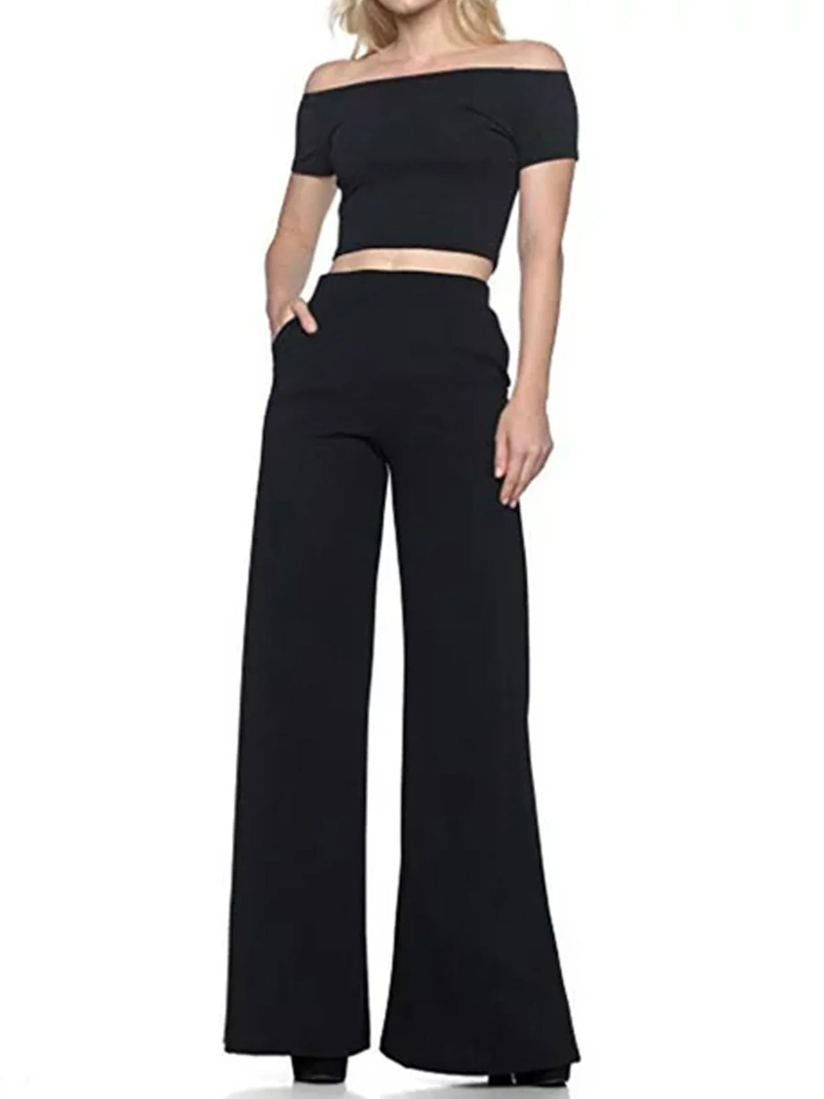 2024 neue Streets tyle Damen Plus-Size-Modestil einfarbige Hose mit weitem Bein Neun-Punkt-Hose