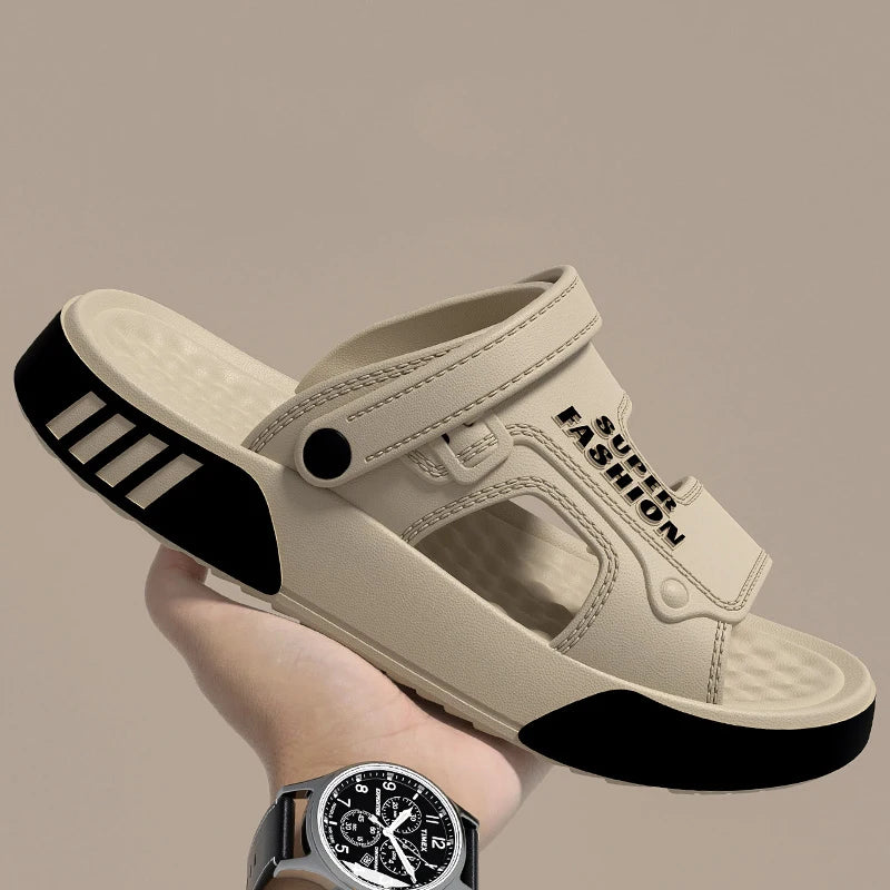 Männer Hausschuhe Sommer EVA Weichen sohlen Plattform Rutschen Sandalen Indoor Outdoor Walking Strand Schuhe Flip-Flops Herren Hause Schuhe