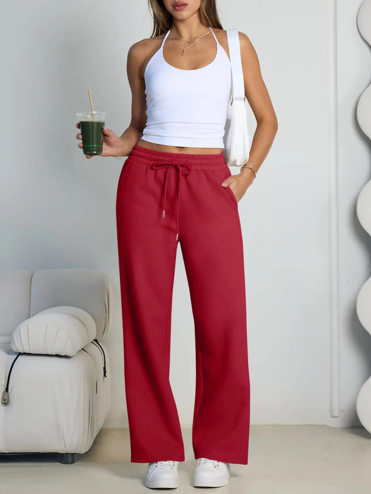 2026 Neue Harajuku Weite Jogginghose für Damen Streetwear Baggy Oversize Graue Sporthose mit Kordelzug Lässige Jogger-Hose