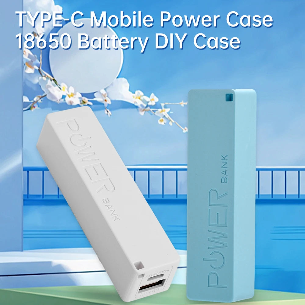 DIY TYPE-C 1-Abschnitt 18650 Power Bank Batterieladegerät Fall Tragbare USB Power Bank Kit Aufbewahrungskoffer DIY Mobile Stromversorgungsbox