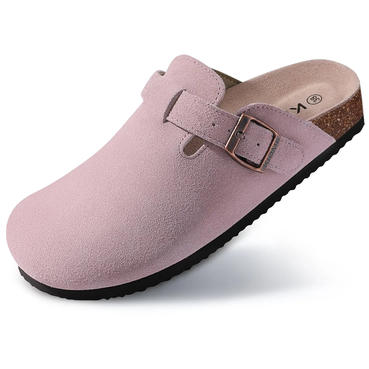Crestar Damen-Clogs, Pantoletten, Kork-Clogs, Hausschuhe, Herren, Outdoor-Pantoletten, Wildleder-Clogs, Schuhe mit Fußgewölbeunterstützung, Mule-Leder-Clogs, Sandale