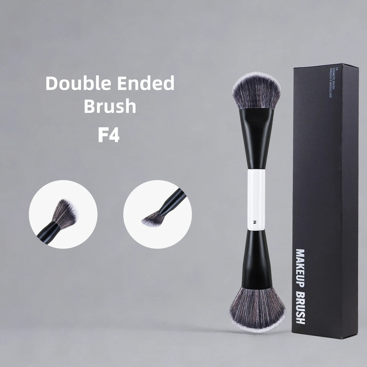 Doppelseitiger Foundation-Pinsel F4 Puder F1 Rouge Kontur F2 Make-up-Pinsel mit Verpackungsbox