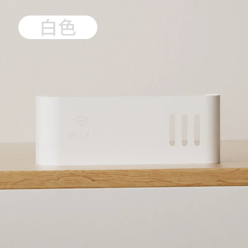 An der Wand montiertes kabelloses WIFI-Router-Regal aus ABS-Kunststoff, Aufbewahrungsbox, Router-Rack, Kabel-Stromhalterung, Organizer-Box für Wohnzimmer