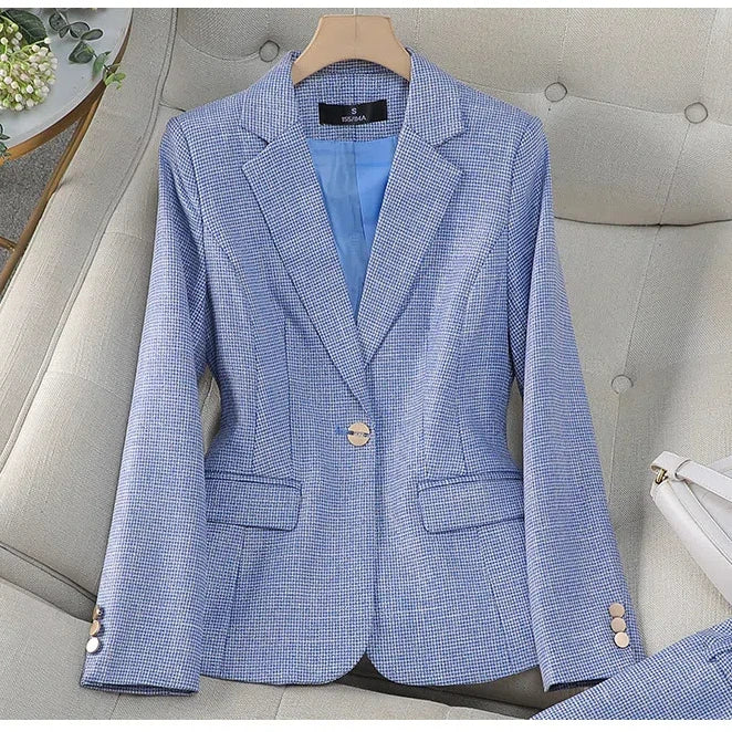 Luxus Kleine Frauen Rosa Blazer Damen Professionelle Anzug Frauen Temperament Anzug Mode Interview Formale Hose Anzüge