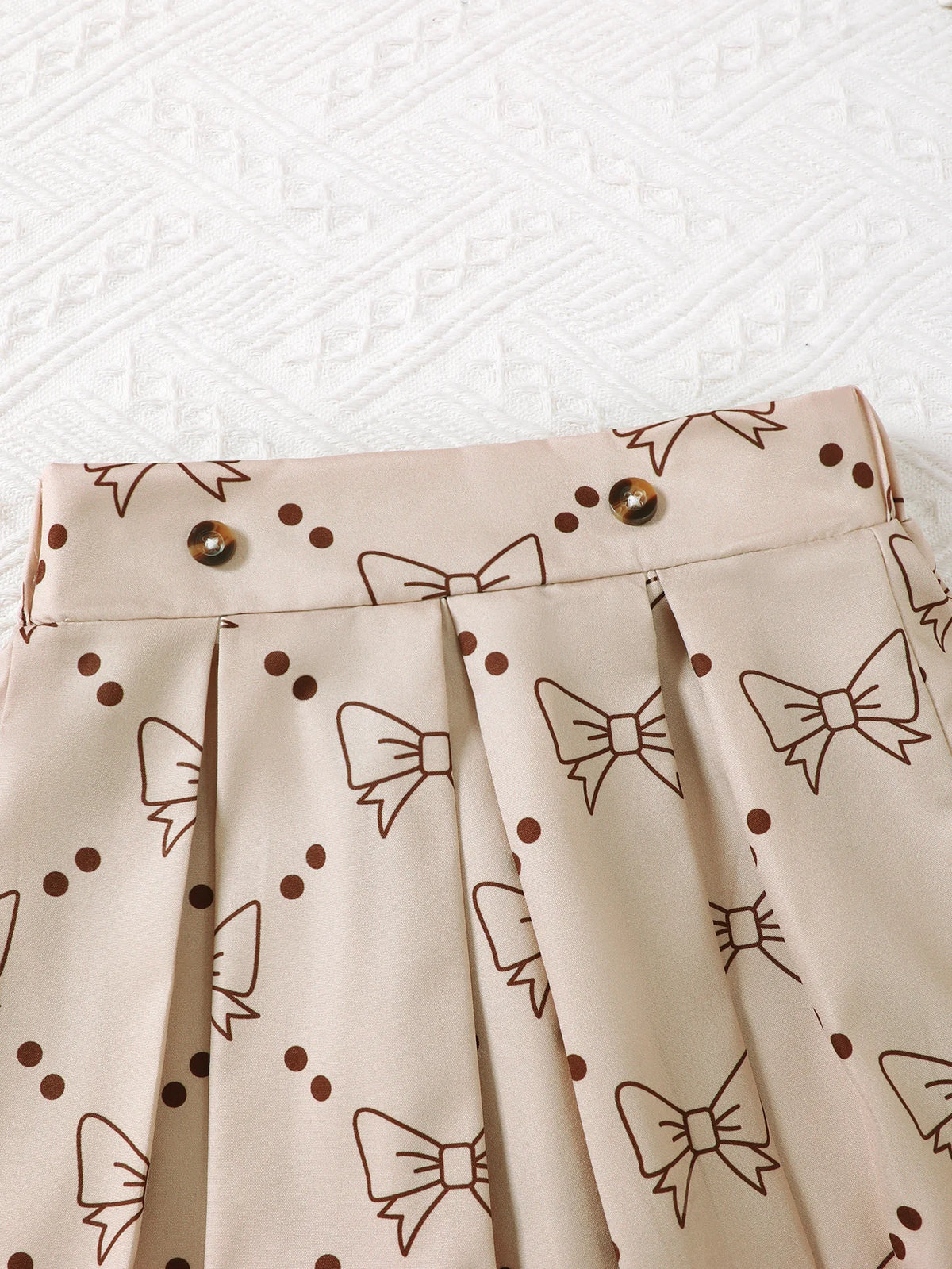 Mädchen-Set mit Kragen, Schleife, ärmellosem Oberteil und A-Linien-Rock, geeignet für 4–7 Jahre alte Mädchen, Sommermode-Kleidung