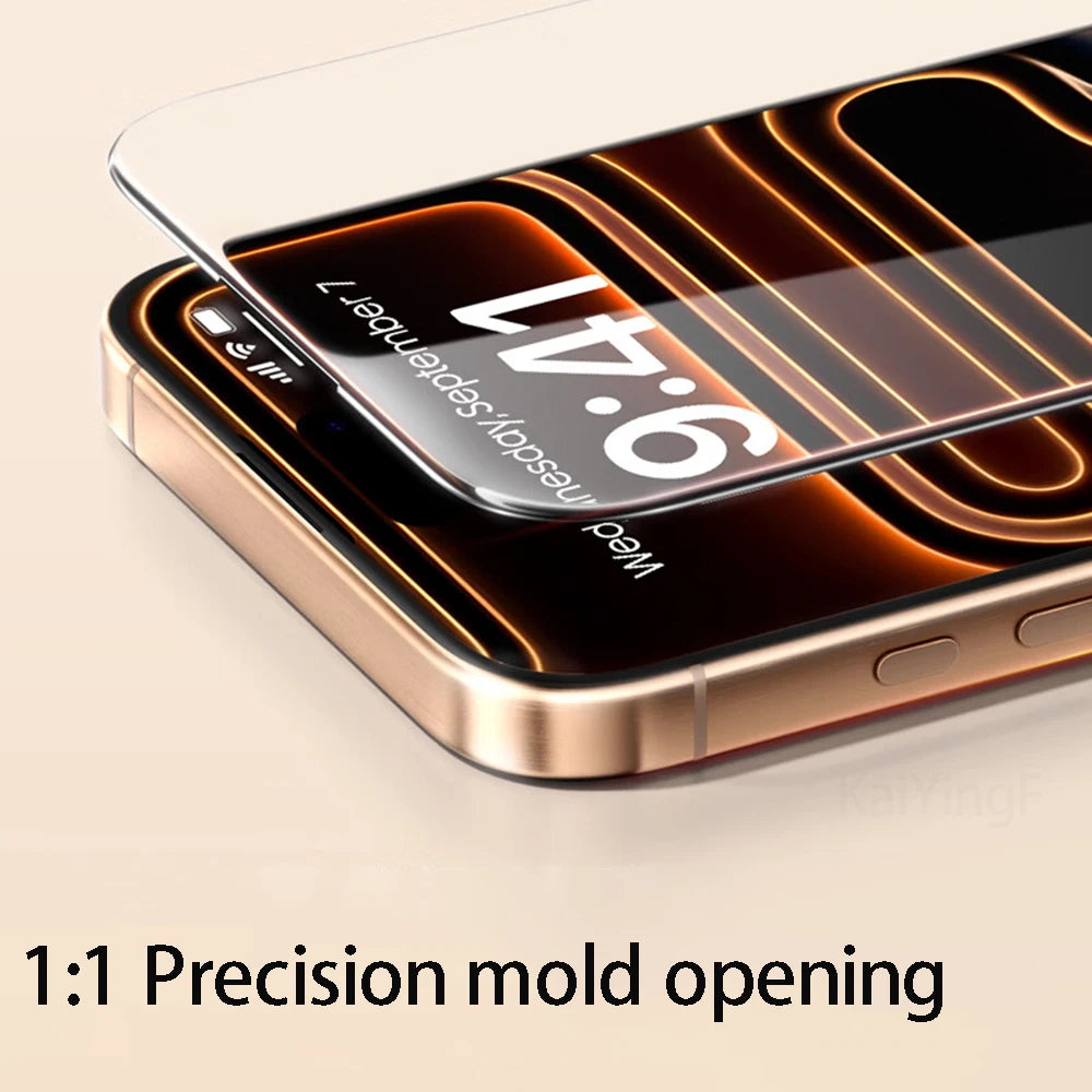 4 Stück HD-Glas-Displayschutzfolie für iPhone 17 Pro Max, iPhone 16, 15, 14, 13, 12, 11 Pro, XS Max, XR, Gehärtetes Glas Schutzfilm