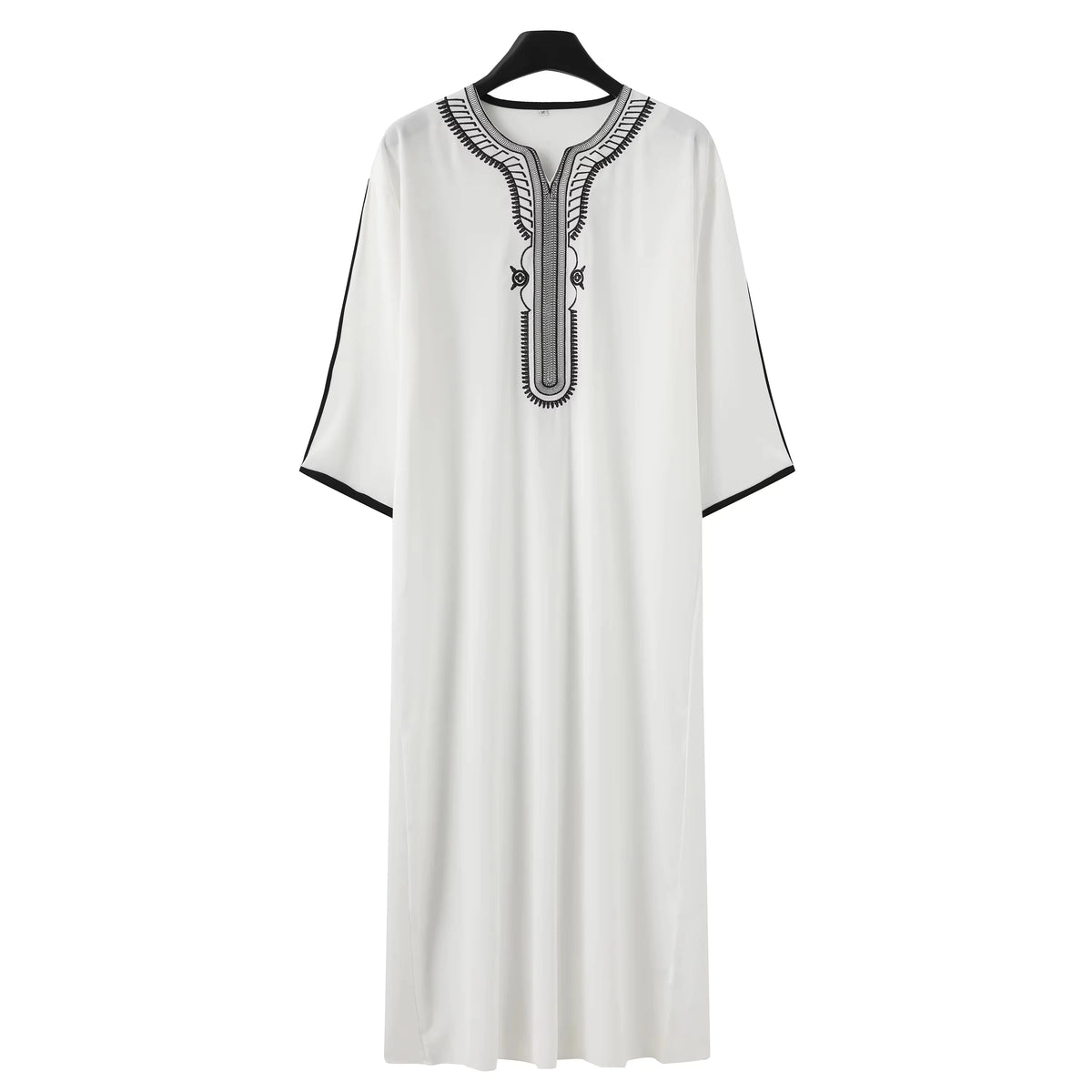 Traditioneller Nahöstlicher Stil Muslimische Herren-Langrobe Retro Bestickte Alltagsrobe für Eid Al Fitr
