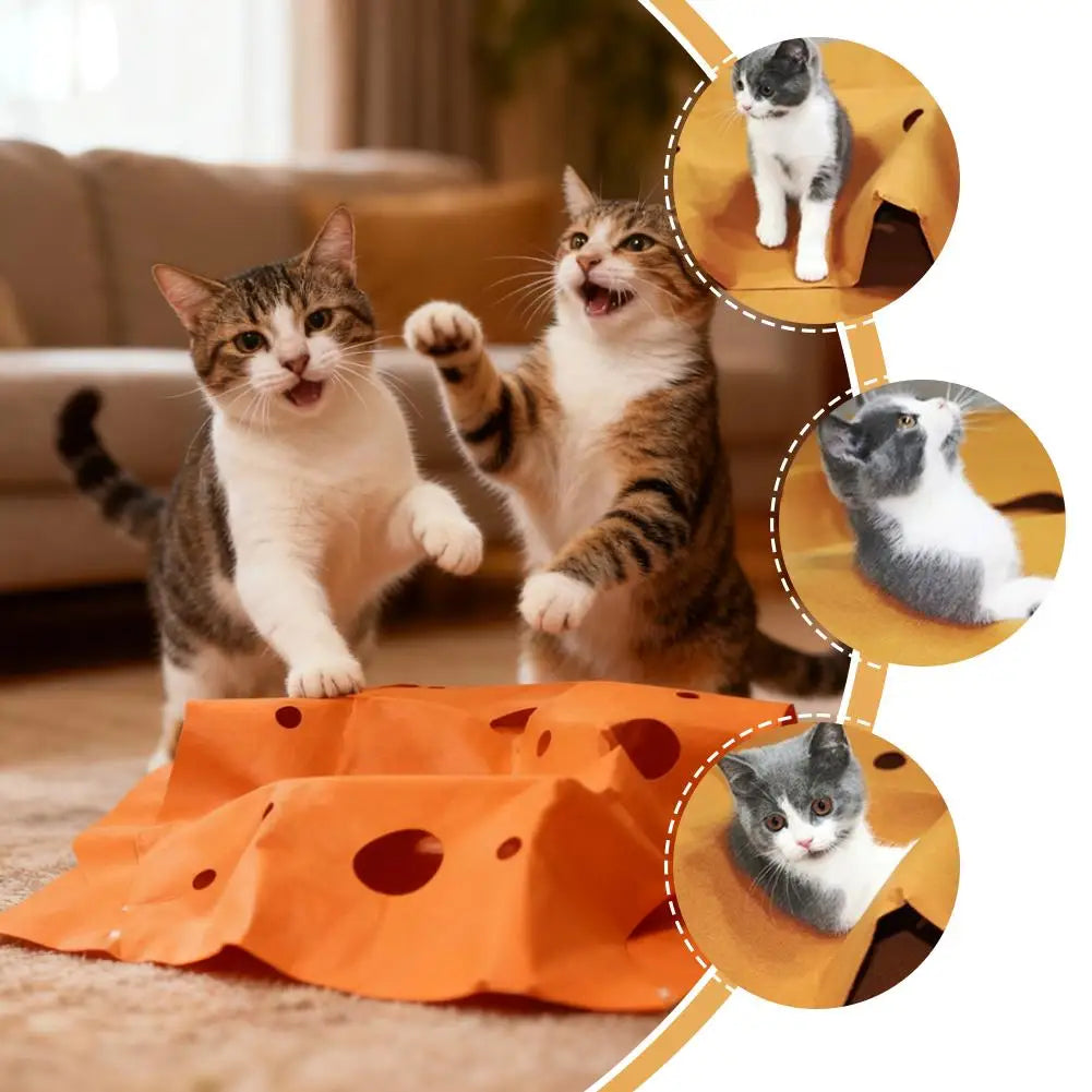 120*90 cm Pet Liefert Faltbare Katze Spiel Decke Tunnel Haustier Spielen Matte Agility Training Pad Katze Spielzeug kauen Matte Graben Katze Liefert