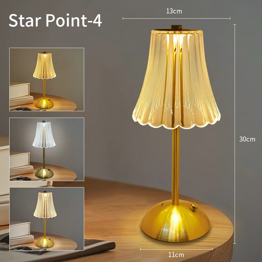 Dimmbare Desktop-Dekor Nachtlicht Tischlampe LED Touch Sensor wiederaufladbare kabellose Leselampe für Hotel Bar Schlafzimmer Licht