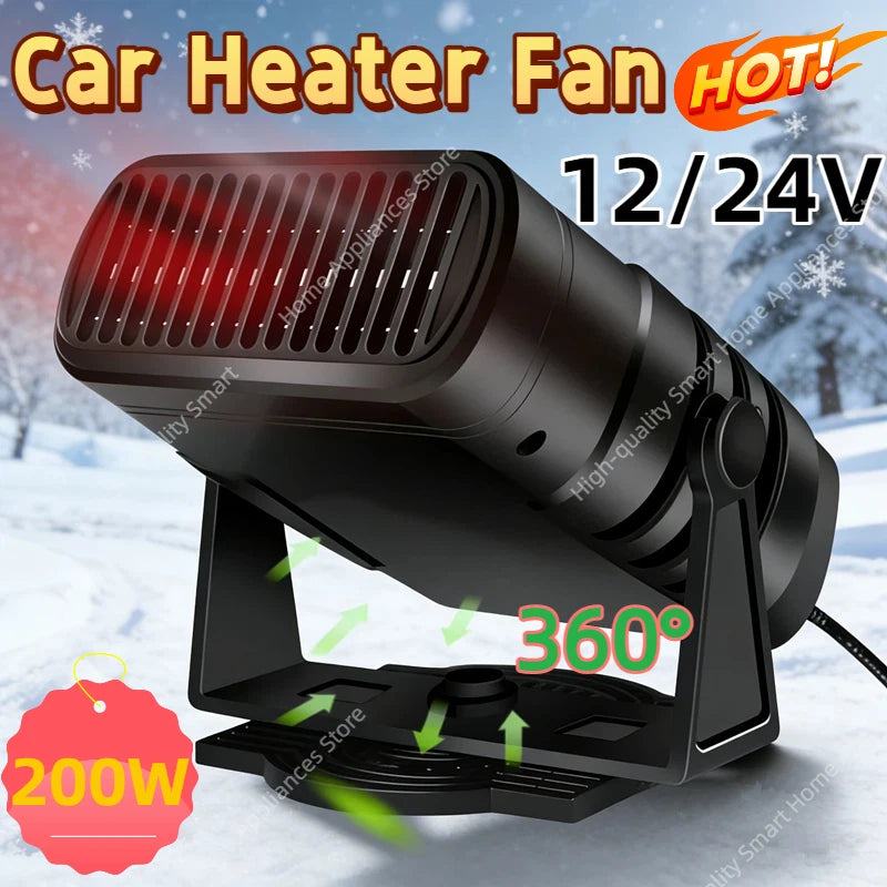 200W Trockner Windschutzscheiben-Entfeuchter Auto-Heizgerät 12V/24V Heizung Tragbarer Entfeuchter Entfroster Heizlüfter Haushaltsheizgerät 2026 Neu