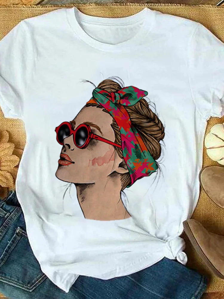 Gelbes Kurzarm-T-Shirt für Damen, lässige Damenoberteile, Harajuku-Streetwear, Sommerdruck, Drop Ship