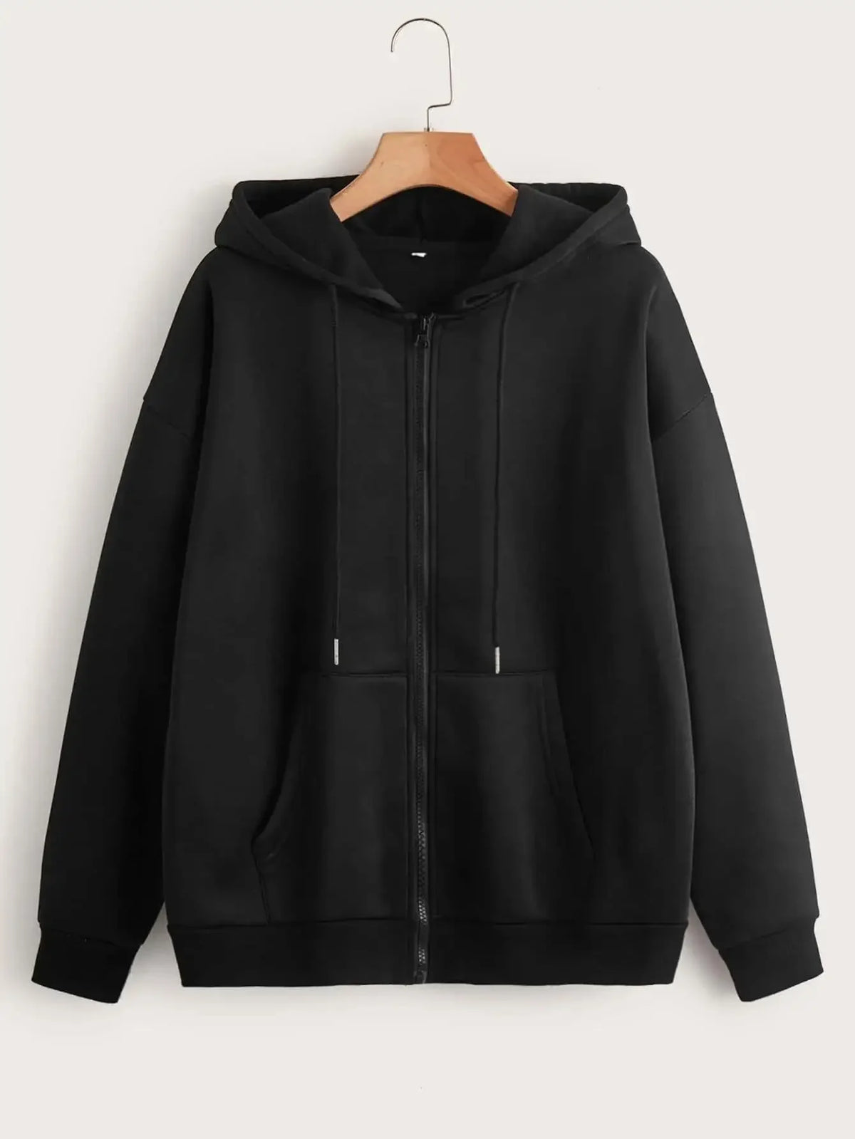 Einfarbige Damen-Kapuzenpullover mit Reißverschluss, Herbst, lässige Sportbekleidung, trendiger, bequemer, langärmeliger All-Match-Taschen-Kapuzenpullover