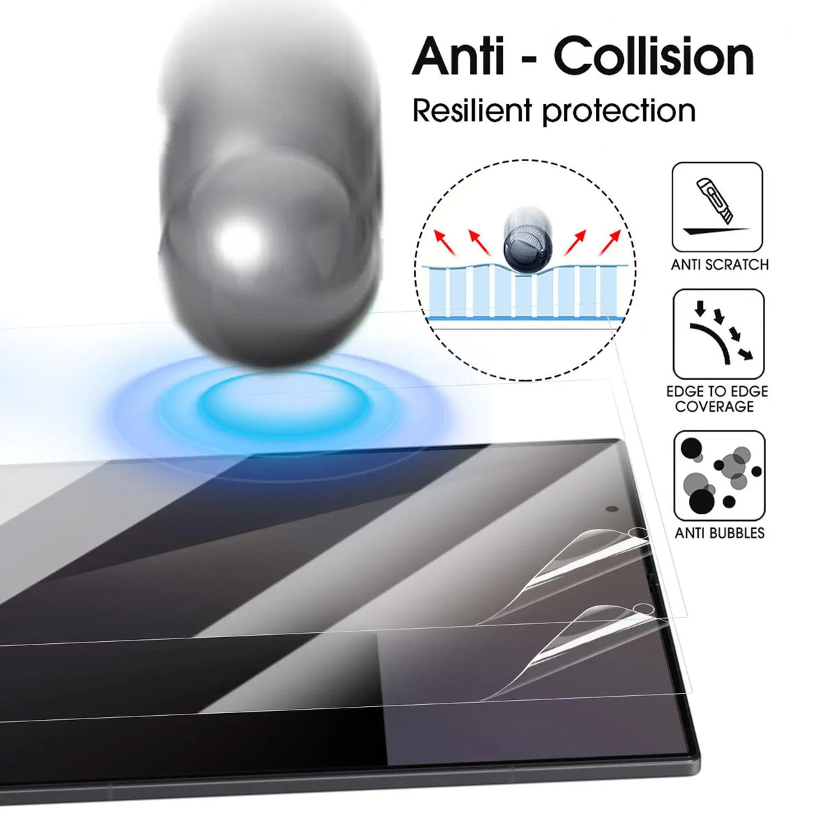 9 IN 1 Displayschutzfolien für innen, vorne und hinten für Samsung Galaxy Z Fold 8/Fold8 Ultra, vollständige Abdeckung, HD-klar, weiche TPU-Hydrogel-Folien