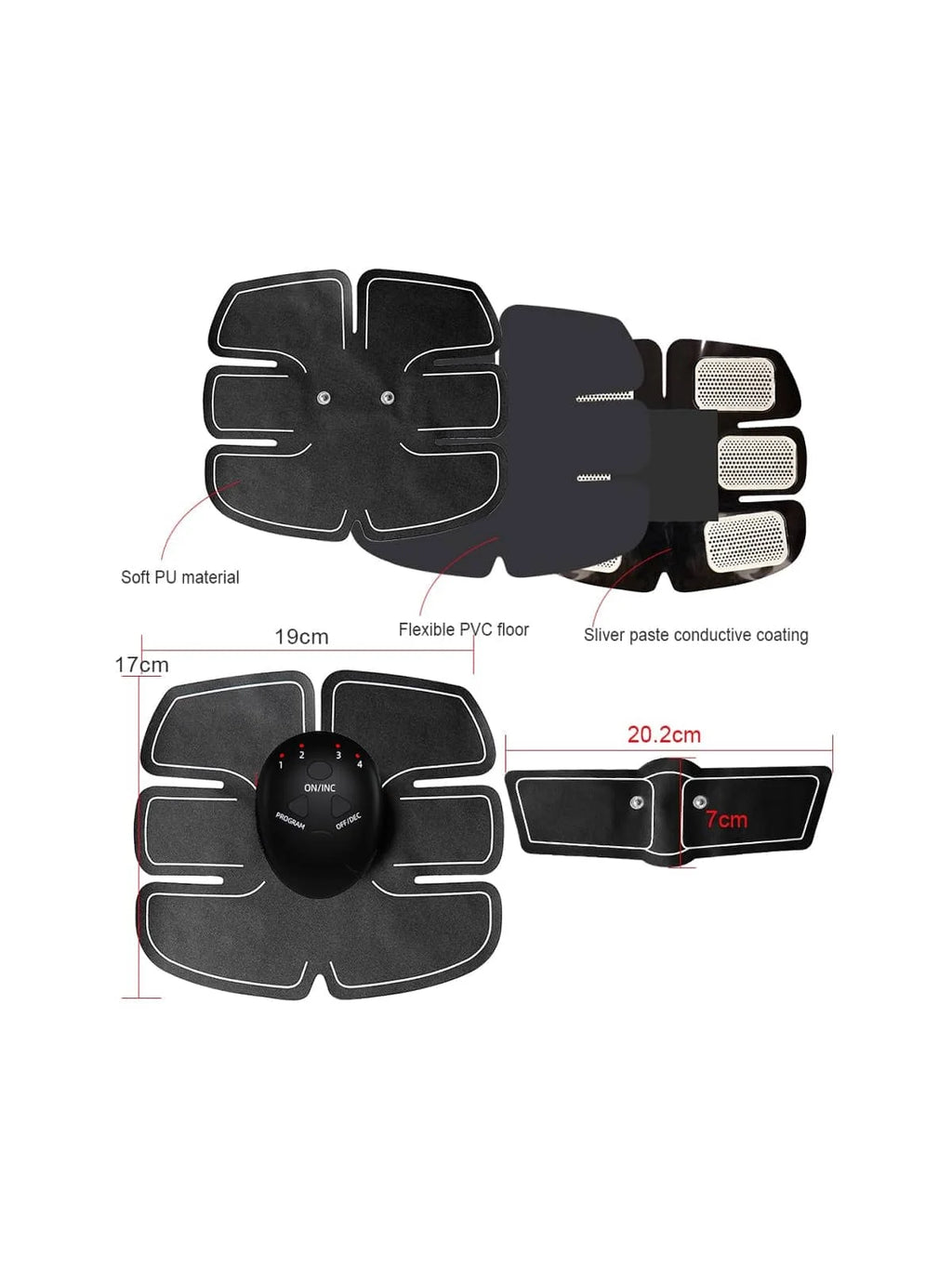 2026 EMS Hüftmuskel-Stimulator Fitness Gewichtheben Hüft-, Bauch-, Arm- und Beintrainer Massage Batteriebetriebene Version