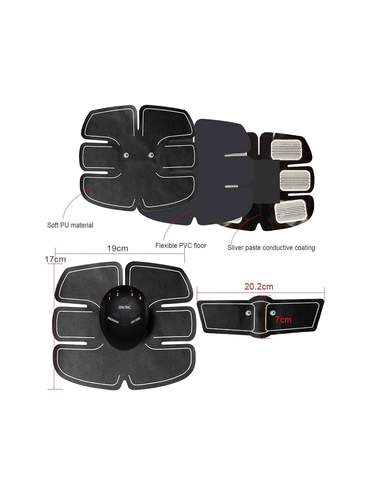 2026 EMS Hüftmuskel-Stimulator Fitness Gewichtheben Hüft-, Bauch-, Arm- und Beintrainer Massage Batteriebetriebene Version