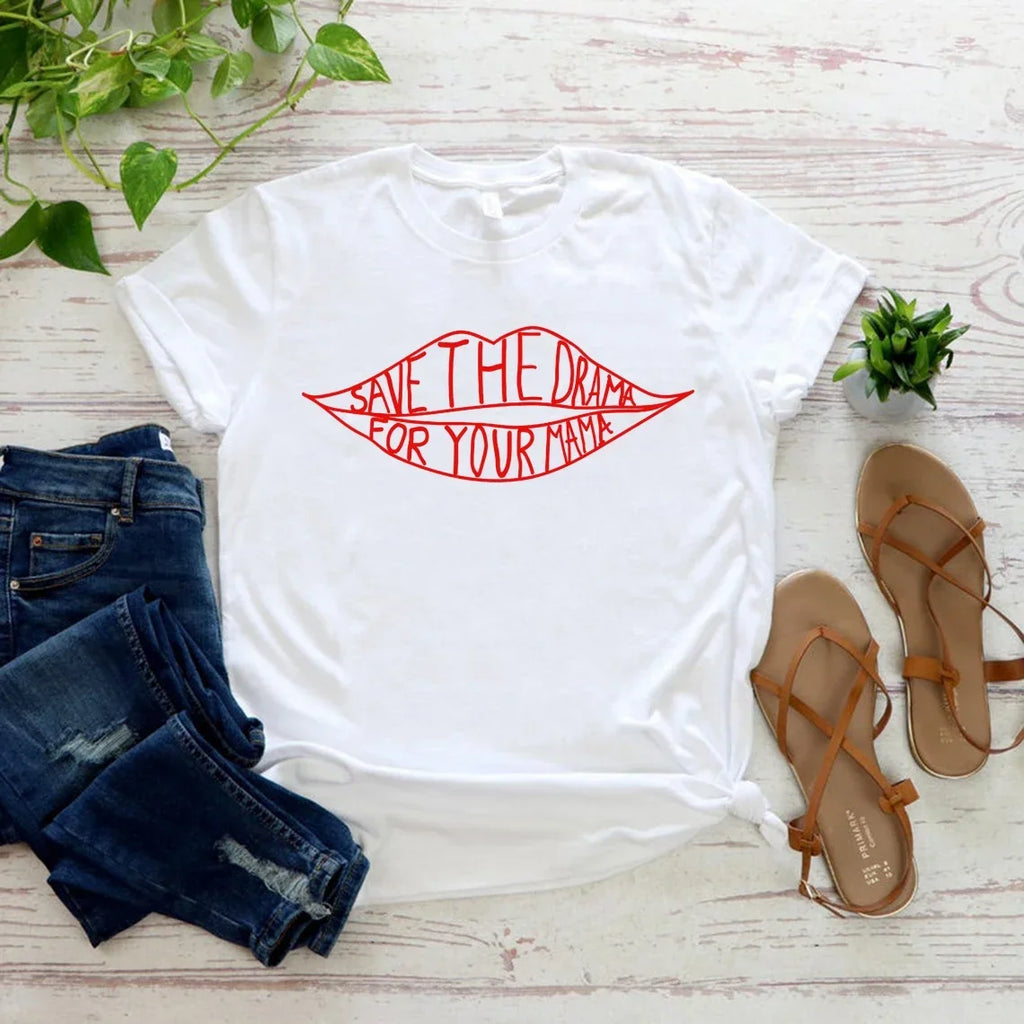 Save The Drama for Your Mama T-Shirt Friends TV Show Rachel Green T-Shirt Damen Grafik Sommer T-Shirts Tops Kleidung