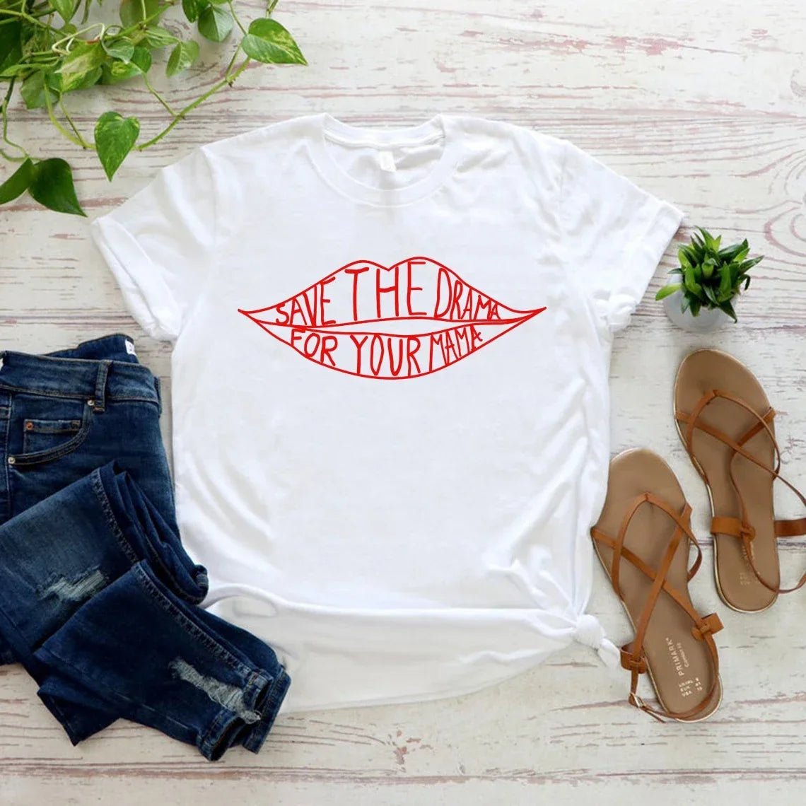 Save The Drama for Your Mama T-Shirt Friends TV Show Rachel Green T-Shirt Damen Grafik Sommer T-Shirts Tops Kleidung