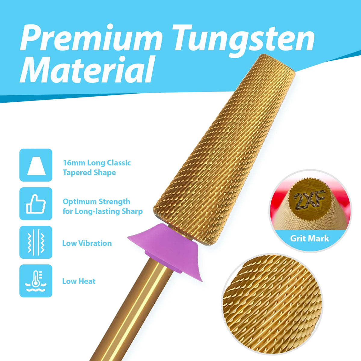 MagiBling Hartmetall Nagel Bohrer Bits Kreuz Cut Konische Barrel Rechts Links Hand Acryl Cutter Gel Entfernung Maniküre Werkzeug 3/32'' 16mm