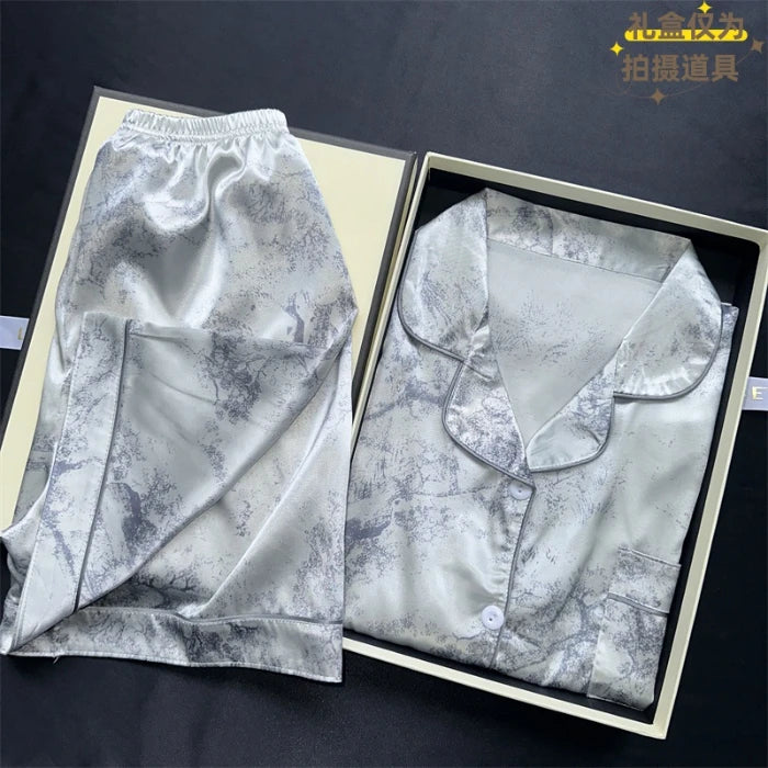 2-teiliges Damen-Pyjama-Set mit süßem Aufdruck, kurzen Ärmeln, Knopfleiste und Shorts, rosa Nachtwäsche, weiche, bequeme Homewear, lässige Loungewear-Pyjama-Set