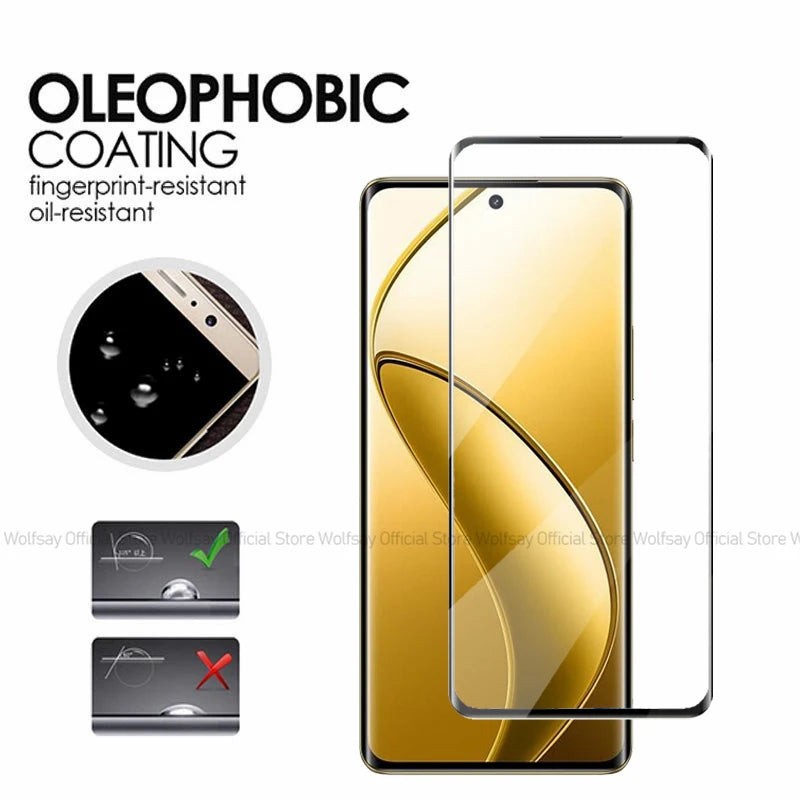 3D gebogene Kante Glas für Realme 12 Pro Plus Glas Realme 12 Pro+ Plus Displayschutzfolie gehärtetes Glas Telefon Film Realme 12 Pro+