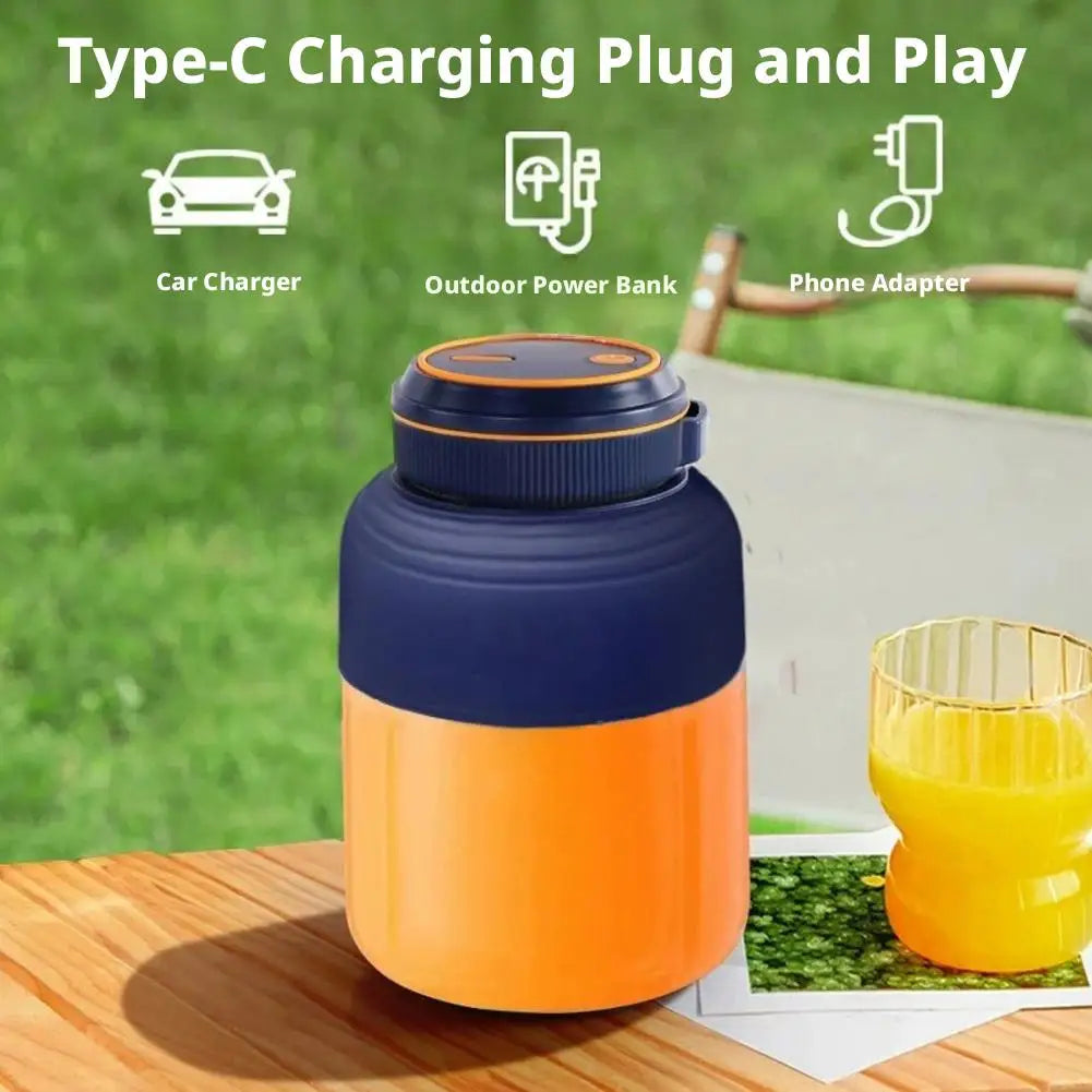Tragbarer Mixer für Shakes und Smoothies Persönlicher Saftbecher Wiederaufladbarer Mini-Fruchtmixer mit Doppeldeckel für Reisen und Büro