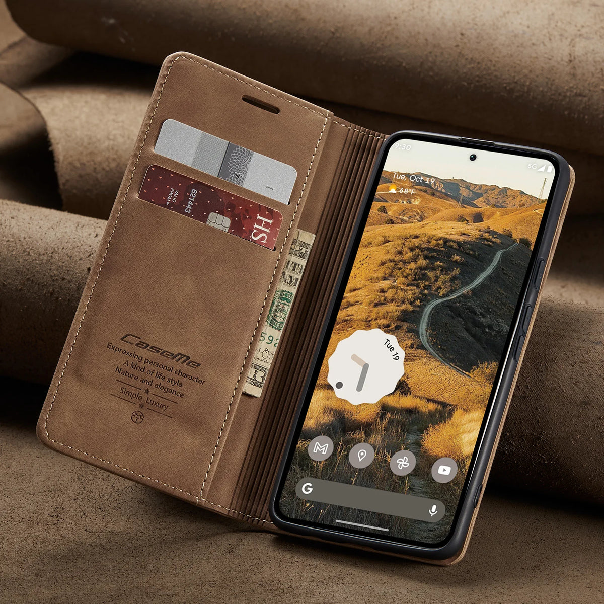 Business Retro Leder Handyhülle für Google Pixel 10 9 8 Pro XL 10A 9A 8A 7 5G Luxuriöse Magnetische Flip-Kartenfach-Brieftaschenhülle