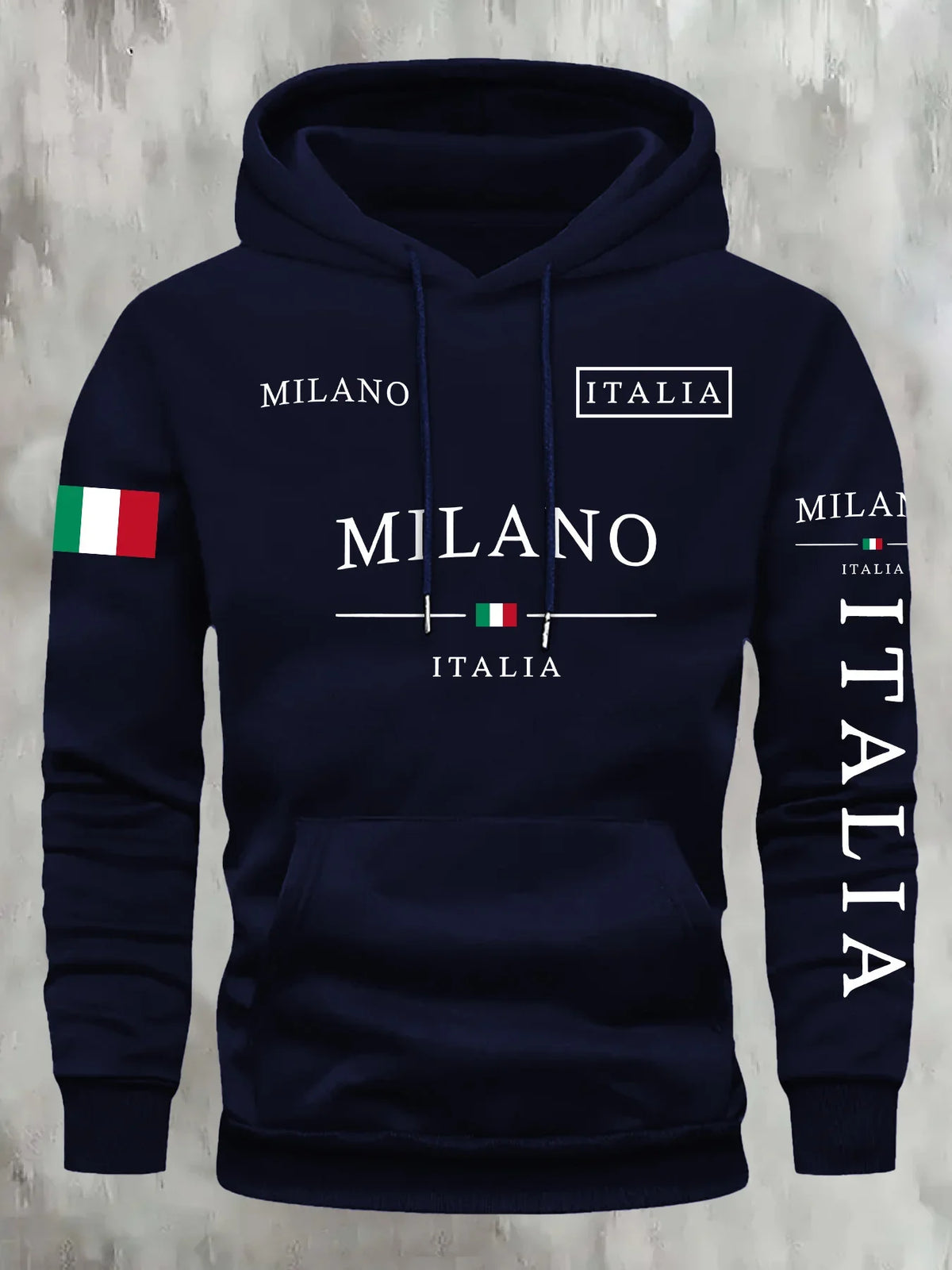 Milan Flag Print Herren Damen Pullover Hoodie Street Casual Sport Outdoor Exercise Jersey Herbst Winter Warm Sweatshirt Top Kleidung
