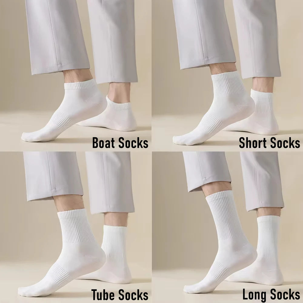 1 Paar Herren-Röhrensocken aus 100 % Baumwolle, 4 Größen, Schwarz, Weiß, klassisch, atmungsaktiv, Absorption, Damen, Sport, Boot, kurze Socken, vier Jahreszeiten