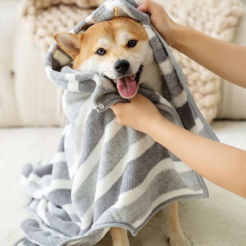 Hundebademantel, saugfähiges Haustier, schnell trocknendes Badetuch, Hundebadetuch, große und kleine Hunde, sauberer, saugfähiger Bademantel, Ganzkörperwickel, Katze
