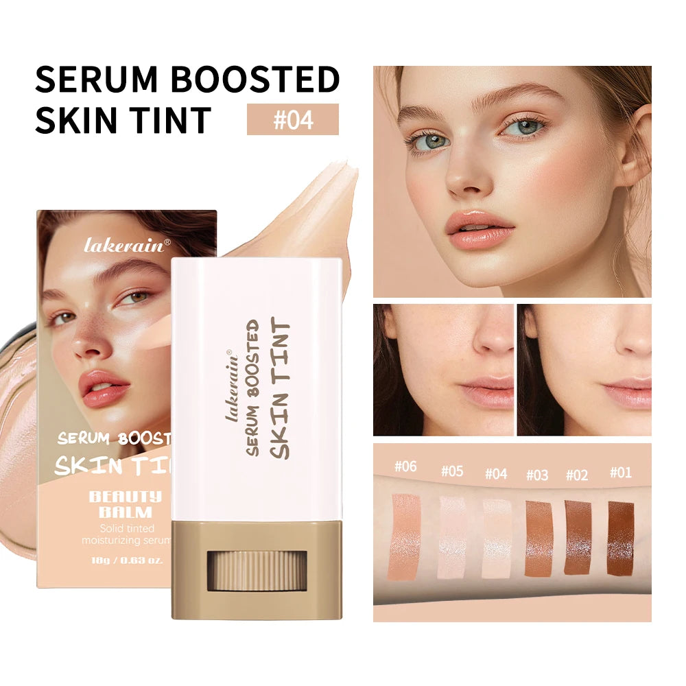 Beauty Balm Serum Boosted Skin Tint Foundation Stick Smooth Plumper High Coverage Travel Bronze Foundation Makeup