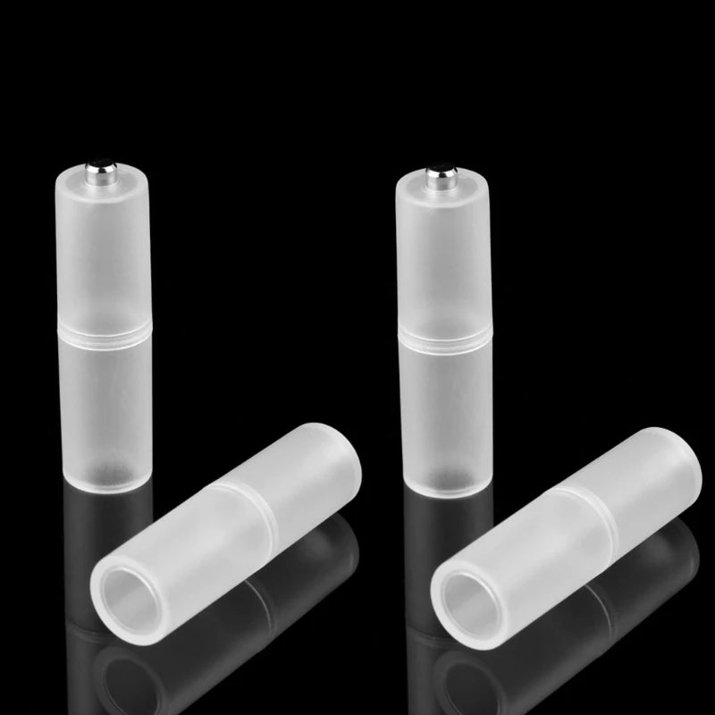 4X Batterieadapter-Konverter Größe AAA R03 auf AA LR6 + Kunststoffbox