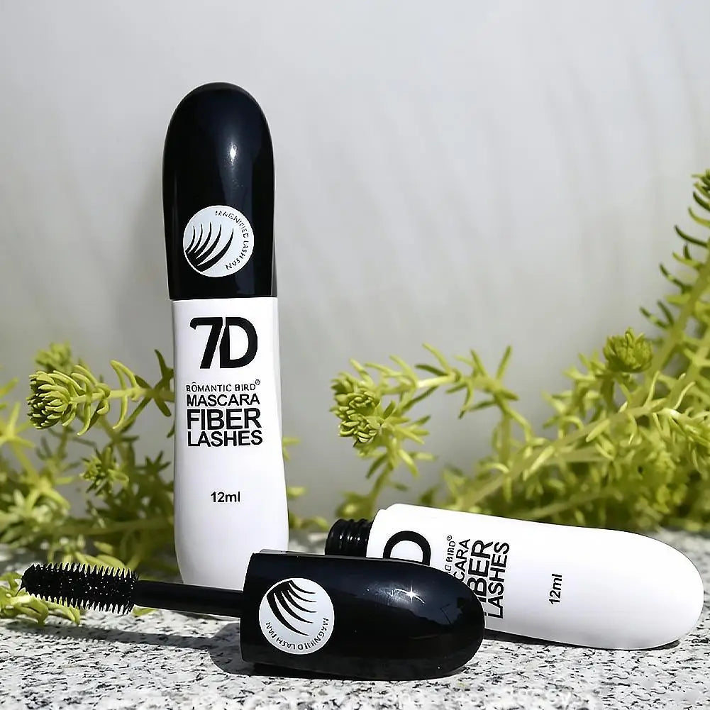 Schwarze Mascara für mehrdimensionales Volumen, Wimpernverlängerung mit Seidenfasern, wasserfest, wischfest, langanhaltendes Augen-Make-up, Kosmetik