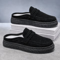 Sommerliche flache Halbschuhe für Herren, bequeme, weiche Mokassins, Slipper für Herren, lässige Schuhe, Slip-on Herrenschuhe, Plateau-Slipper