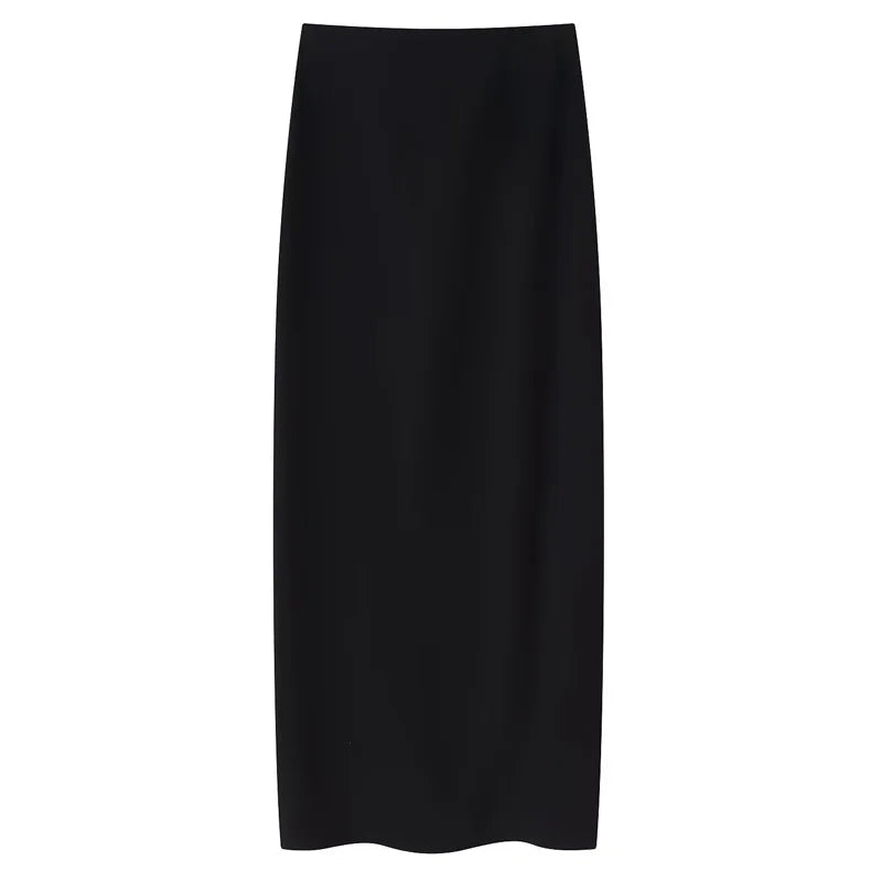 MUJER 2025 Damen-Rock, 2-teiliges Set, Neckholder-Crop-Top, weiblich, hohe Taille, Midi-Röcke, Sets für Frauen, rückenfreie Tops, zweiteiliges Outfit
